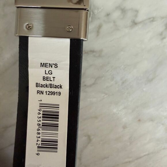 Walter Hagen reversible golf belt black crocodile print leather size L NWT - Picture 5 of 7